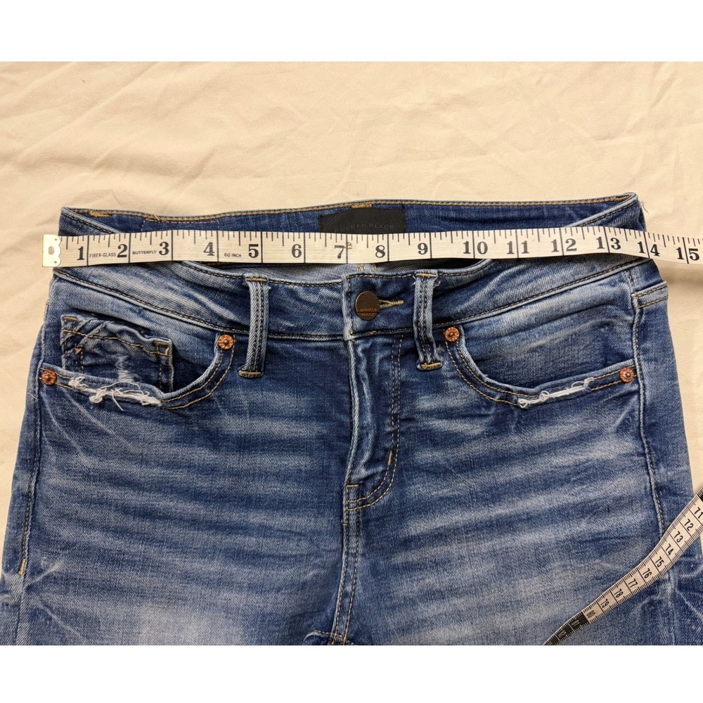 Buckle Black Fit No. 53‎ Tailored Bootcut Blue Distressed Jeans Womens 25x30 - Picture 3 of 9